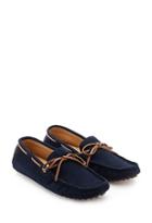 21 Men Men's  Genuine Suede Driving Loafers (navy)