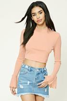 Forever21 Bell-sleeved Crop Top