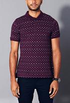 21 Men Retro Print Polo