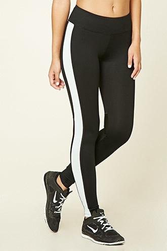 Forever21 Women's  Active Side Stripe Leggings