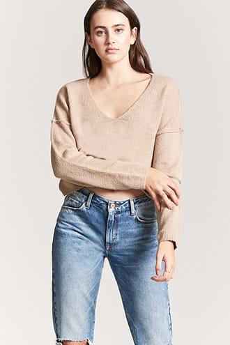 Forever21 V-neck Crop Sweater