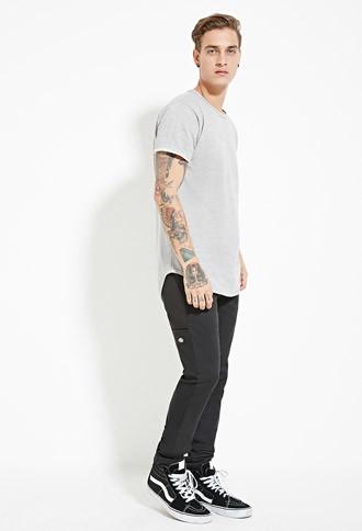 21 Men Men's  Black Dickies Skinny Straight Work Pants