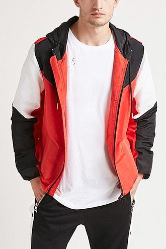 Forever21 Geo Zippered Windbreaker