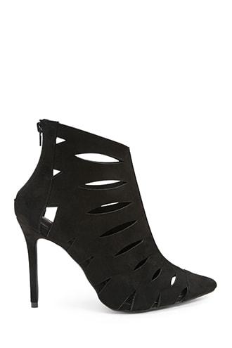 Forever21 Cutout Faux Suede Booties