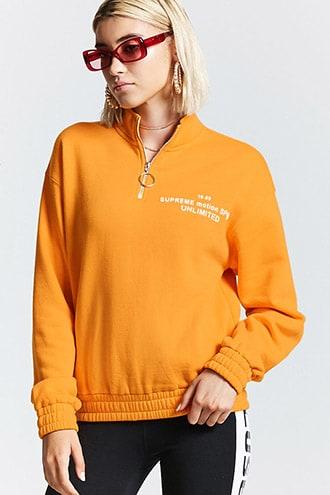 Forever21 Pull-ring Graphic Pullover