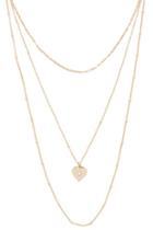 Forever21 Heart Charm Layered Necklace