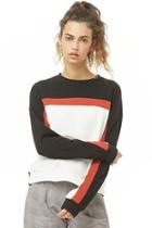 Forever21 Striped Colorblock Sweatshirt