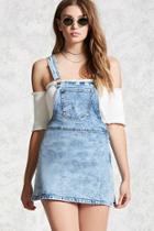 Forever21 Washed Denim Overall Dress
