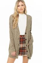 Forever21 Marled Button-front Cardigan