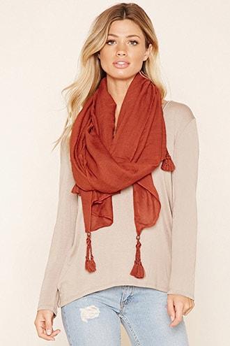 Forever21 Tassel-trim Square Scarf