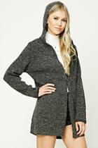 Forever21 Hooded Marled Cardigan