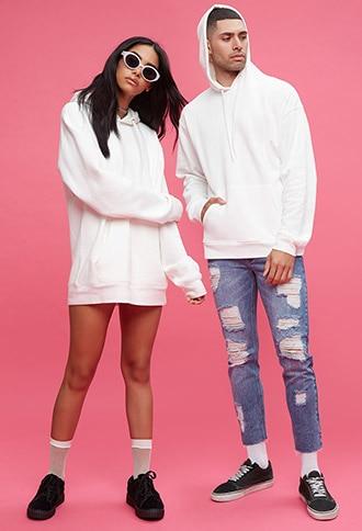 Forever21 Unisex Fleece Knit Hoodie