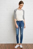 Forever21 Low-rise Distressed Skinny Jeans