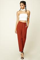 Forever21 Women's  Woven Self-tie Trousers