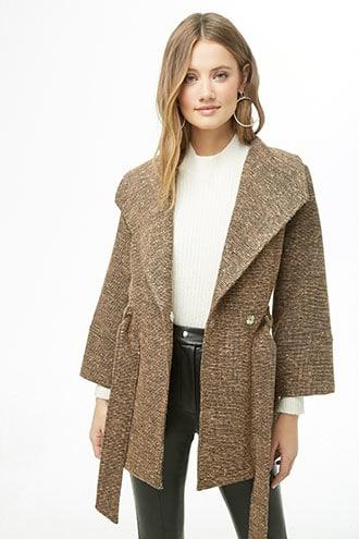 Forever21 Double-breasted Wrap Coat