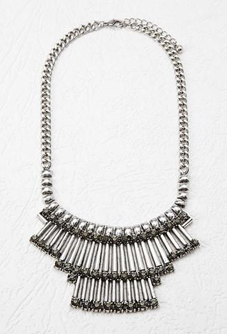 Forever21 Faux Gemstone Statement Necklace