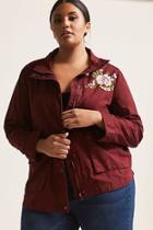 Forever21 Plus Size Floral Embroidered Jacket