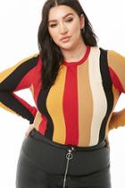 Forever21 Plus Size Multicolored Striped Sweater