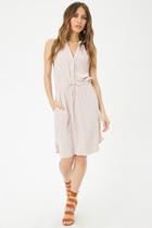 Forever21 Drawstring Split-neck Dress
