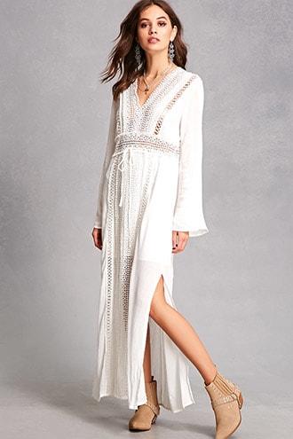 Forever21 Filtre Crochet Maxi Dress