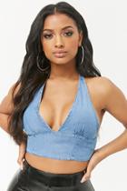 Forever21 Chambray Crop Top