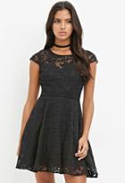 Forever21 Ornate-embroidered Fit & Flare Dress
