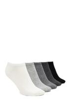 Forever21 Women's  Black & Grey Multicolored Ankle Sock Set