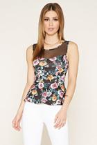 Forever21 Women's  Floral Peplum Top