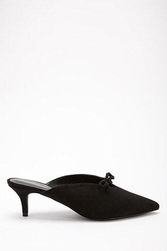 Forever21 Faux Suede Split-vamp Mules