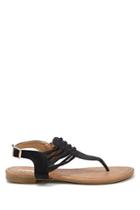 Forever21 Yoki Shoes Faux Leather Thong Sandals