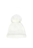 Forever21 Fuzzy Pom-pom Beanie (cream)