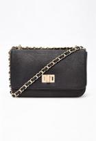 Forever21 Structured Faux Leather Crossbody (black)