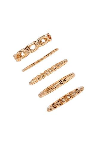 Forever21 Textured Stackable Ring Set
