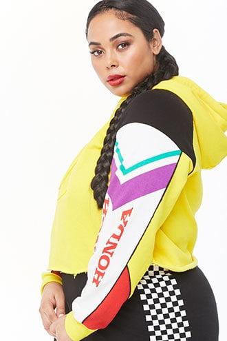 Forever21 Plus Size Honda Graphic Hoodie