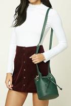 Forever21 Green Mini Faux Leather Bucket Bag