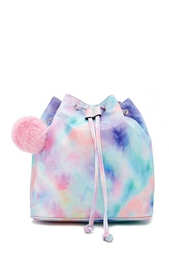 Forever21 Pom Pom Tie-dye Backpack