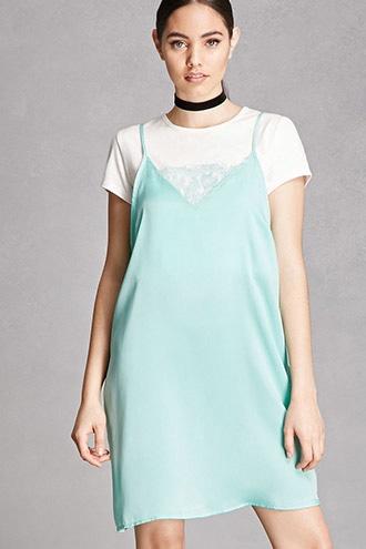 Forever21 Reverse Satin Combo Dress