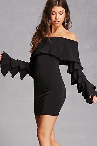 Forever21 Kikiriki Tiered Ruffle Dress