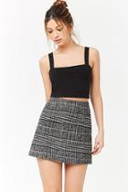 Forever21 Wool-blend Plaid Belted Skirt