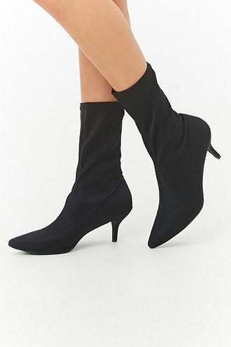 Forever21 Kitten Heel Sock Boots