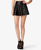 Faux Leather A-line Skirt