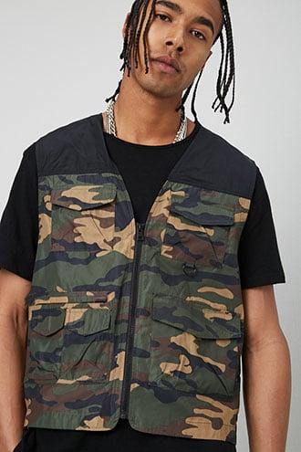 Forever21 Camo Mesh-back Cargo Vest