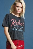 Forever21 Rebel Cropped Tee