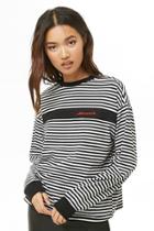 Forever21 Amour Graphic Striped Tee