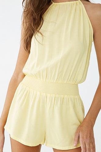 Forever21 Smocked Trim Romper