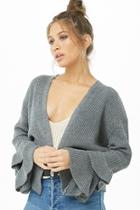 Forever21 Ribbed Tiered-sleeve Cardigan