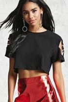 Forever21 O-ring Sleeve Crop Top