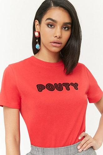 Forever21 Pouty Graphic Tee