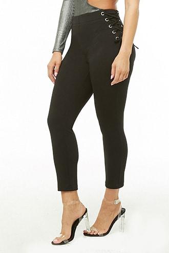Forever21 Lace-up Ponte Leggings