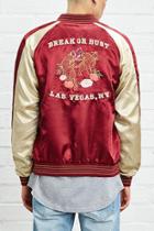 21 Men Men's  Burgundy & Yellow Break Or Bust Souvenir Jacket